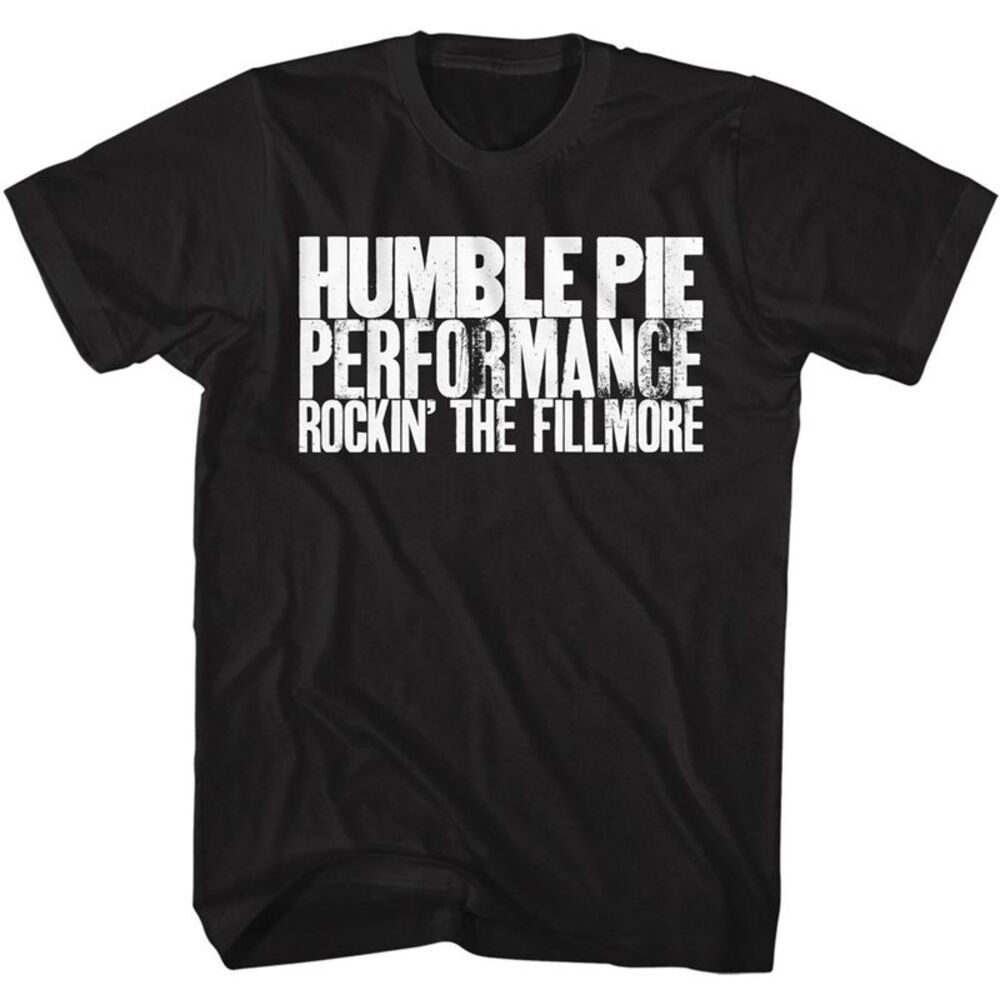 Humble Pie Unisex Adult Rockin The Fillmore Cotton T-Shirt / Black
